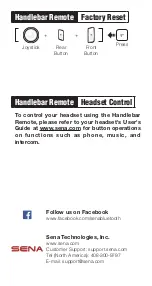 Preview for 4 page of Sena Handlebar Remote Quick Start Manual