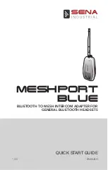 Sena MESHPORT BLUE Quick Start Manual preview