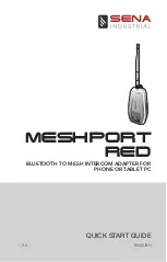 Preview for 1 page of Sena MESHPORT RED Quick Start Manual