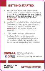 Preview for 3 page of Sena MOMENTUM INC PRO Quick Start Manual