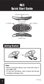 Sena RC3 Quick Start Manual preview