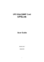 Preview for 1 page of Sena UPSLink 100 User Manual