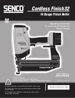 Senco Cordless Finish 32 Operating Instructions Manual preview