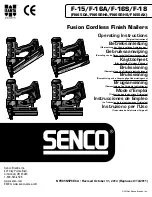 Senco F-15 Operating Instructions Manual preview