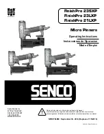 Senco FinishPro 21LXP Operating Instructions Manual предпросмотр