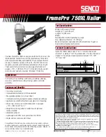 Предварительный просмотр 2 страницы Senco FramePro 700XL Specification Sheet