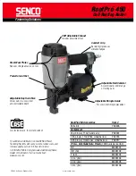 Preview for 2 page of Senco RoofPro 450 Specifications