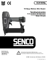 Senco SLS150Mg Operating Instructions Manual предпросмотр