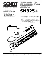 Senco SN325+ Operating Instructions Manual preview