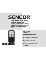 Preview for 1 page of Sencor SFP 4140 User Manual