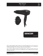 Предварительный просмотр 1 страницы Sencor SHD 108VT User Manual