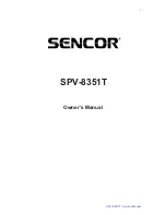 Sencor SPV-8351T Owner'S Manual preview