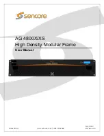 Предварительный просмотр 1 страницы Sencore AG4800X/XS User Manual