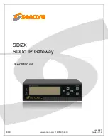 Preview for 1 page of Sencore SDI2X User Manual