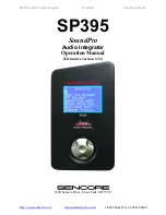 Preview for 1 page of Sencore SP395 Operation Manual