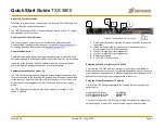 Sencore TXS 3800 Quick Start Manual preview