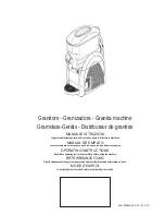 Sencotel Granita machine Operating Instructions Manual preview