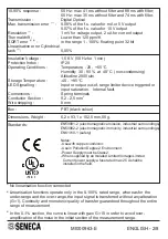 Preview for 2 page of Seneca K109UI Manual