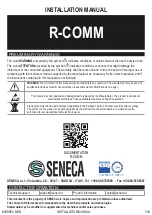 Preview for 1 page of Seneca R-COMM Installation Manual