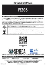 Seneca R203 Installation Manual preview