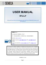 Seneca RTU-LP User Manual preview