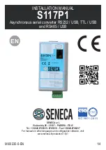 Preview for 1 page of Seneca S117P1 Installation Manual