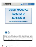 Seneca S203RC-D User Manual preview