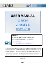 Preview for 1 page of Seneca S6001-RTU User Manual