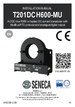 Preview for 1 page of Seneca T201DCH600-MU Installation Manual