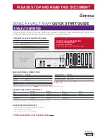 Preview for 1 page of Seneca XVAULT XNVR150 Quick Start Manual