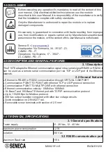 Preview for 10 page of Seneca Z-107E Installation And User Manual