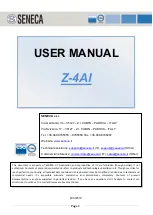 Preview for 1 page of Seneca Z-4AI User Manual