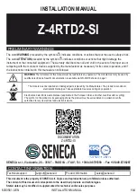 Предварительный просмотр 1 страницы Seneca Z-4RTD2-SI Installation Manual