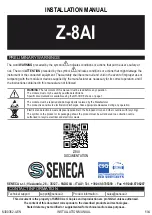 Seneca Z-8AI Installation Manual preview