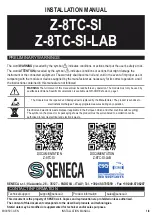 Preview for 1 page of Seneca Z-8TC-SI Installation Manual