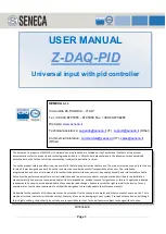 Seneca Z-DAQ-PID User Manual preview