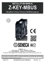 Preview for 1 page of Seneca Z-KEY-MBUS Installation Manual