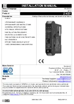 Preview for 1 page of Seneca Z-KEY Installation Manual