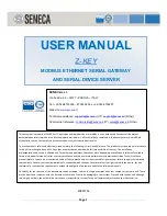 Preview for 1 page of Seneca Z-KEY User Manual