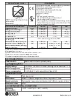 Preview for 3 page of Seneca Z109REG2 User Manual