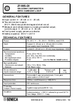 Preview for 1 page of Seneca Z109S-DI Quick Start Manual