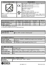 Preview for 3 page of Seneca Z109UI2 User Manual