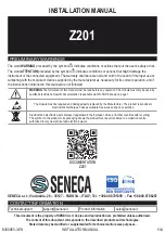 Seneca Z201 Installation Manual preview