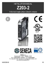 Preview for 1 page of Seneca Z203-2 Installation Manual