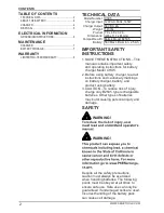 Предварительный просмотр 2 страницы Senix CHX5 Operator'S Manual