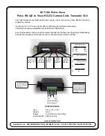 Sennetech SCT-100-Pelco-Visca User Manual предпросмотр