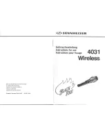 Предварительный просмотр 1 страницы Sennheiser 4031 WIRELESS Manual