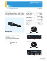 Предварительный просмотр 1 страницы Sennheiser 500881 Specification Sheet