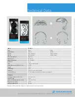 Предварительный просмотр 2 страницы Sennheiser 502816 Specification Sheet