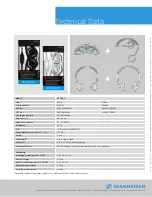 Предварительный просмотр 2 страницы Sennheiser 502817 Specification Sheet